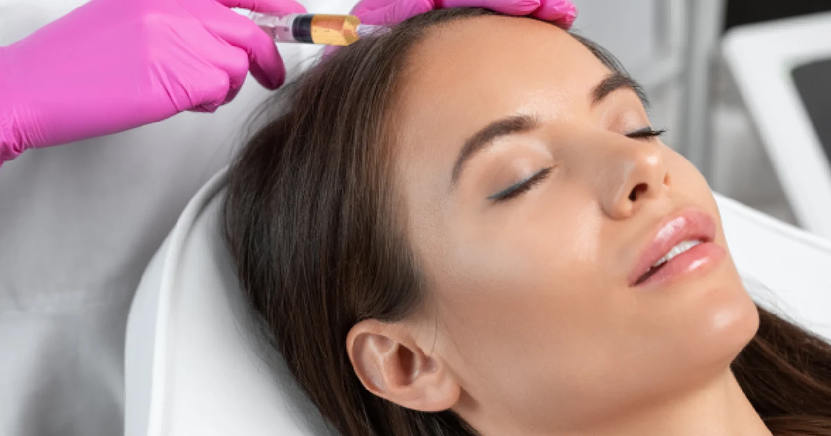 Woman receiving PRP Treatment in Milton, MA